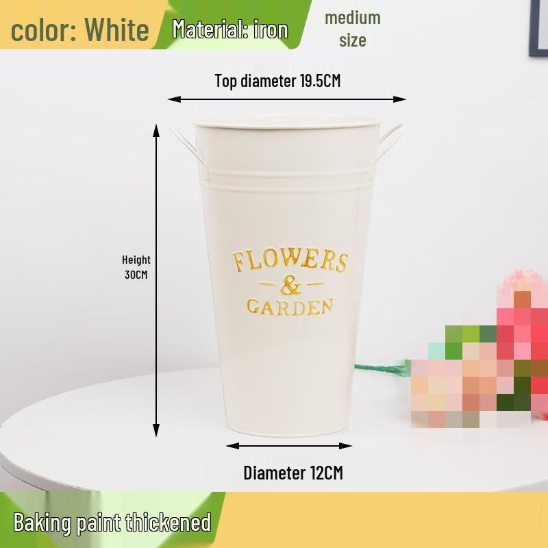 

Набор металлических напольных ваз и ведер для цветов в стиле легкой роскоши