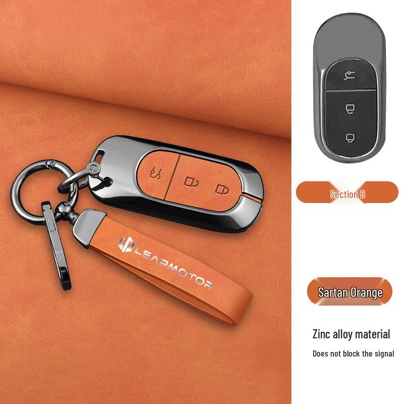 Compatible Leapmotor C11 2023 Key Case: T03 Bag C01 Full-Wrap Protection Key Shell for Men & Women.
