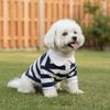 Pet Outfits Collared Style Dog Striped Shirt Comfortable Breathable Dog Thin Shirt Soft Cooling Vest Dog T Shirts Kittens Wear