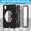 For iPad Pro 11 (2024) Case Hand Strap Kickstand TPU+PC+Silicone Tablet Cover