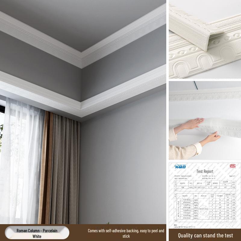 Waterproof Self-Adhesive Decorative Skirting Board & Frame Strip