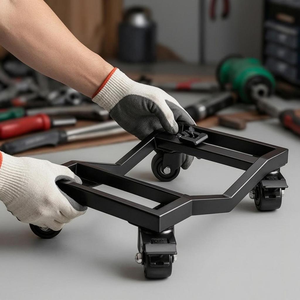 Low Profile Vehicle Mover Dolly with Brake Lever for Auto Body Shop and Garage