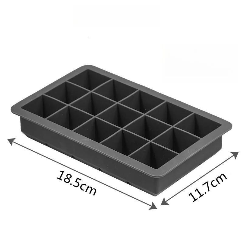4/6/8/15 Grid Big Ice Tray Mold Giant Jumbo Large Food Grade Silicone Ice Cube Square Tray Mold DIY Ice Maker Ice Cube Tray
