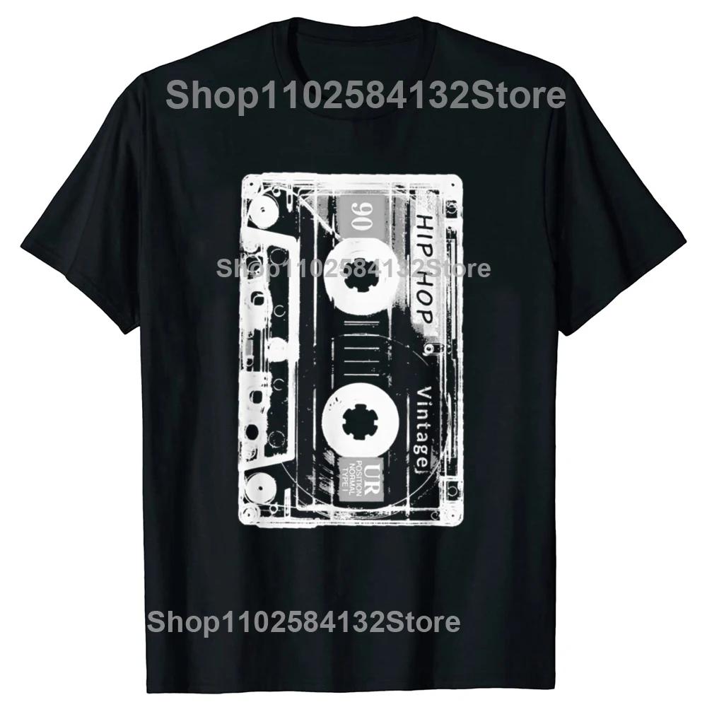 Funny Vintage Cassette Tape Hip Hop Music 80s 90s Retro Distressed T-shirt