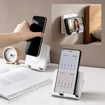 Adhesive Wall Mounted Tablet Holder Adjustable Desktop Bracket Durable Phone Tablet Stand Bedside