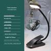 Compact USB-Rechargeable Clip-On Desk Lamp: 9-LED Eye Protection with Three-Color Display for Students