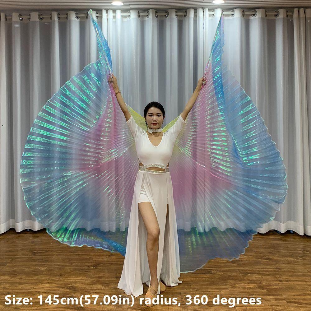 with Telescopic Sticks Belly Dance Wings Scalable Rods Dance Props Belly Dance Accessories Props