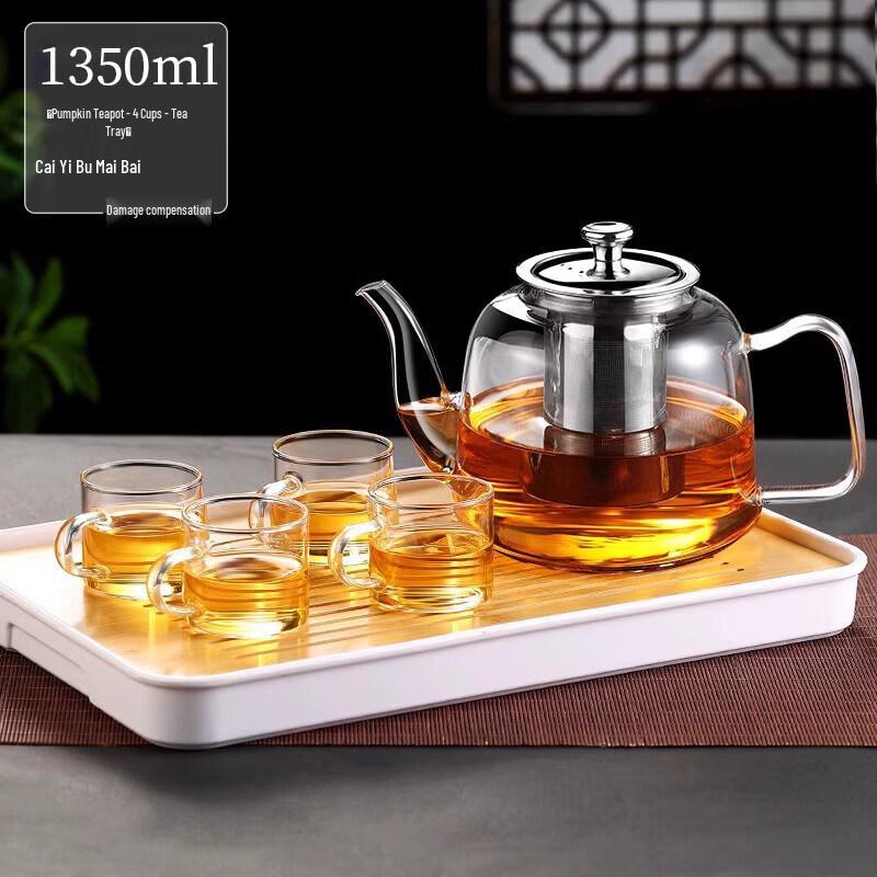 ZISIZ Large Capacity Heat-Resistant Glass Teapot