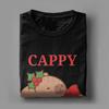 Cappy Christmas Capybara with Present Men's T Shirts  Humorous Tees Short Sleeve Crew Neck T-Shirt Pure Cotton Gift Idea Tops