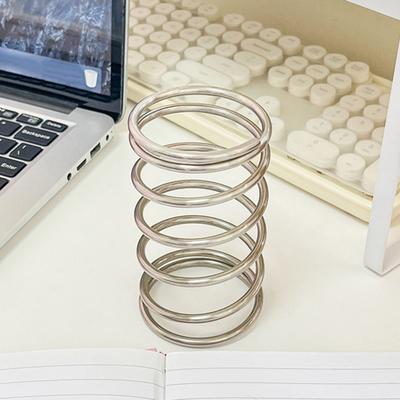 Stainless Steel Toothbrush Holder Spiral Design Multipurpose Toothpaste Makeup Brush Storage Rack Bathroom Organizer
