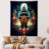 "Golden Pirate Ship Under Moonlight" Patterned tapestry home decor, suitable for bedroom and living room, gift