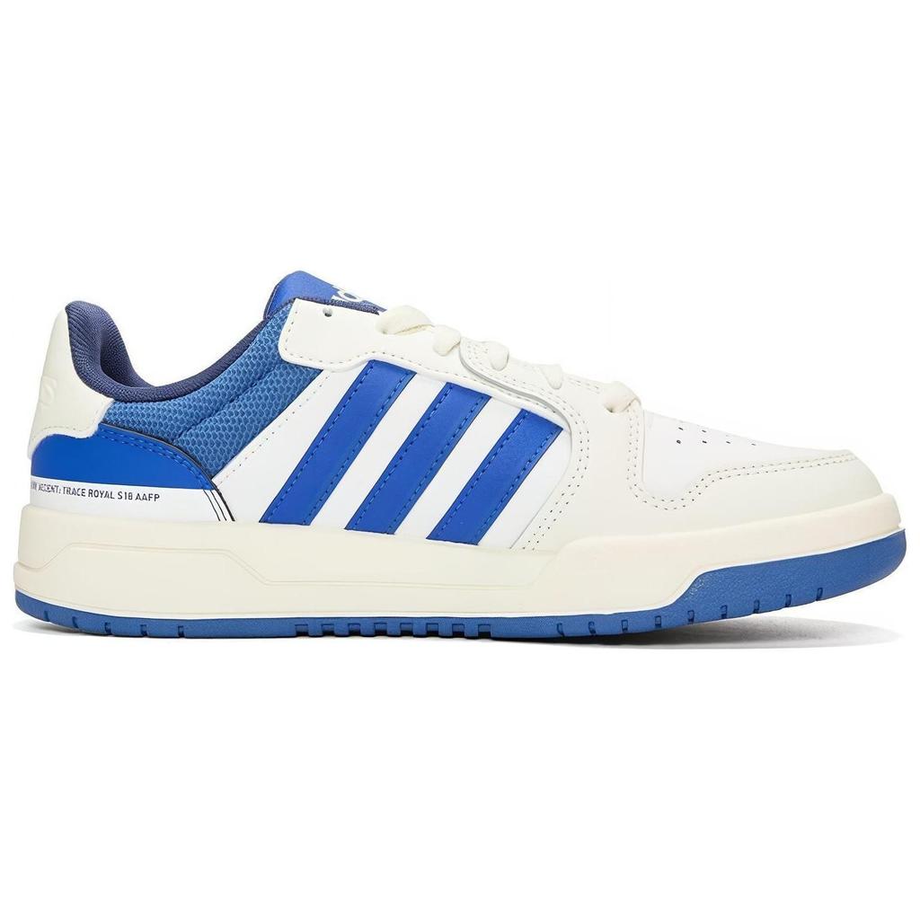 Adidas Neo Entrap Synthetic Leather, Split Cow Leather Low top Skateboard Shoes Unisex White Blue HR1931