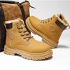 Winter Men's Leather Boots Thickened Warm Work Boots Thick-soled Men's Ankle Boots 2024 High Top Snow Boots New Botas De Hombre