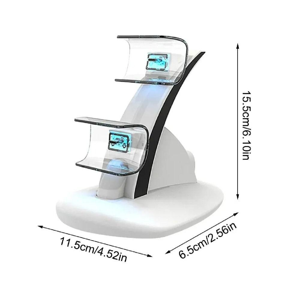 Light Indicator Wireless Joystick Charging Base Dual Controller Stand for Sony Playstation 5