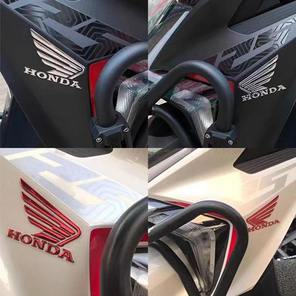 CKU5 Motorcycle 3D Stereoscopic Soft Stickers for Honda Personalized Modification Decoration Accessories Wings Decor Car Emblem