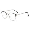 Fashion unisex square Plain glasses for men women Metal frame glasses for party eyeglasses Gentle Black eyebrow frame