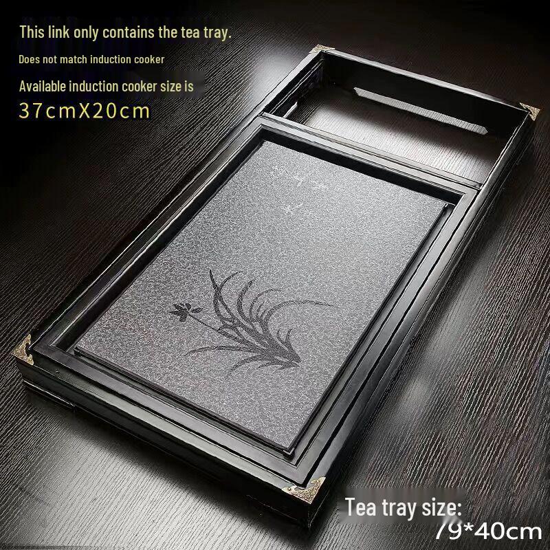 Song Yun Qing Rectangular Wooden Tea Tray with Water Feature
