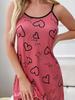 Summer Thin-back Home Wear, Sexy Halter Short Skirt, Heart-shaped Cartoon Cute Printed Pajamas