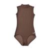 Europäischer & Amerikanischer Stil Netz-Rundhals-Langarm-Bodysuit - Schlankmachend, Sexy, Durchsichtig, Einfarbig Sommer-Layer