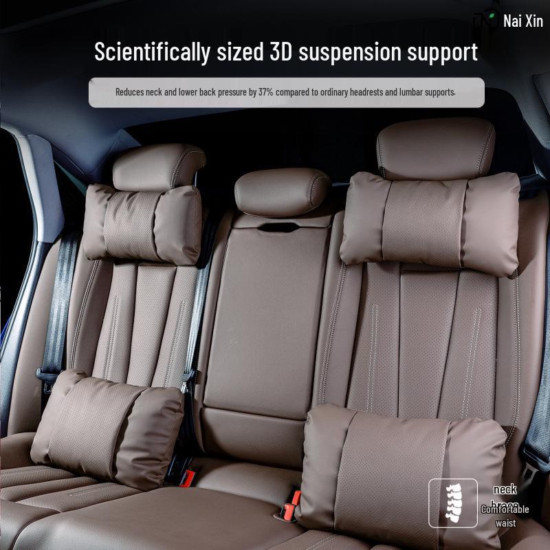 Honda CRV, Accord, Breeze, Civic, Odyssey Kopfstütze: Leder-Lendenwirbelstütze & Nackenschutz