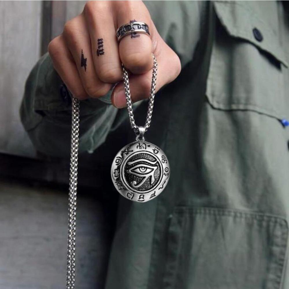 European and American Retro Horus Eye Pendant Personalized Game Necklace Creative Punk Mens Pendant