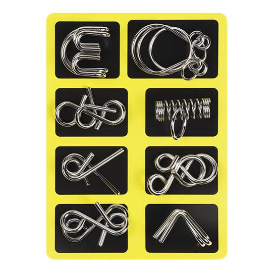 1/3 Sets Metal Puzzle Ring Brain Teaser 3D Wire Puzzle Game Kids Adults Mind Logic IQ Test Educational Unlock Interlock Toy Toddlers Boys Girls Gift