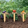 15 Stück Töpfer-Etiketten Holz-Pflanzenstecker Wiederverwendbar Gemüse-Muster Garten-Blumen-Etiketten T-Form Pflanzenstecker Gewächshaus