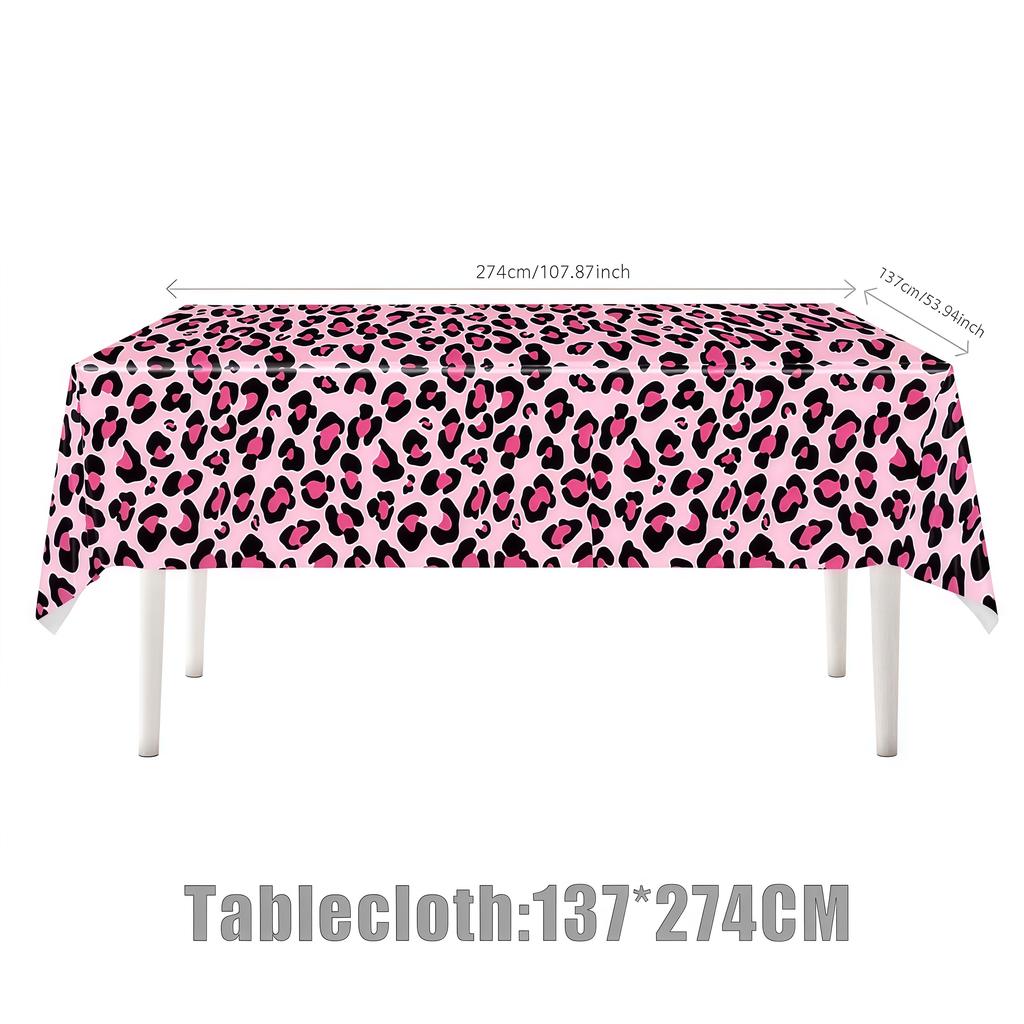 Rosa Leopard Geburtstagsparty Dekoration Tier Leopard Thema Geschirr Becher Teller Banner Ballons Geburtstagsparty Zubehör Geschenke