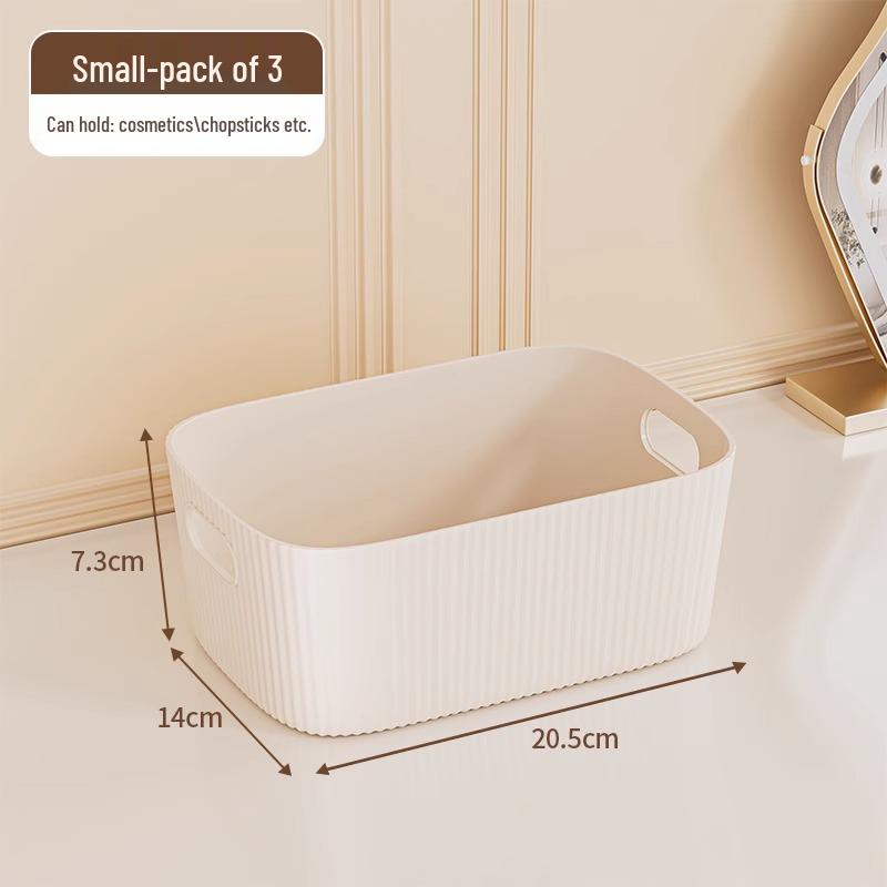 Household Plastic Rectangular Storage Box for Cosmetics, Snacks & Sundries