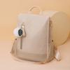 New Pu Women's Bag Backpack New Fashion Soft Leather College Style Backpack Simple Backpack