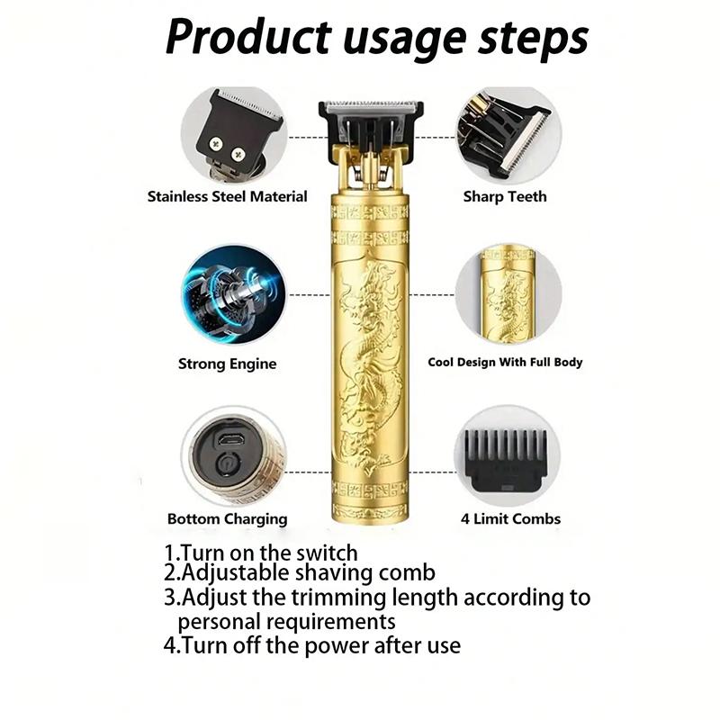 Body Hair Shaving Barber Beard Trimmer Electric Shaver T9 Hair Clippers for Men Vintage Hair Cutting Machine Beard Trimmer Kits