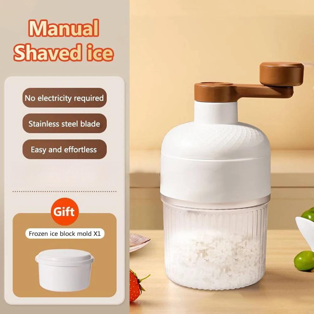 

1pc Creative Portable Practical Home-use Hand-cranked Ice Crusher Making Smoothie Machine For Summer Parties Kitchen Tool білий