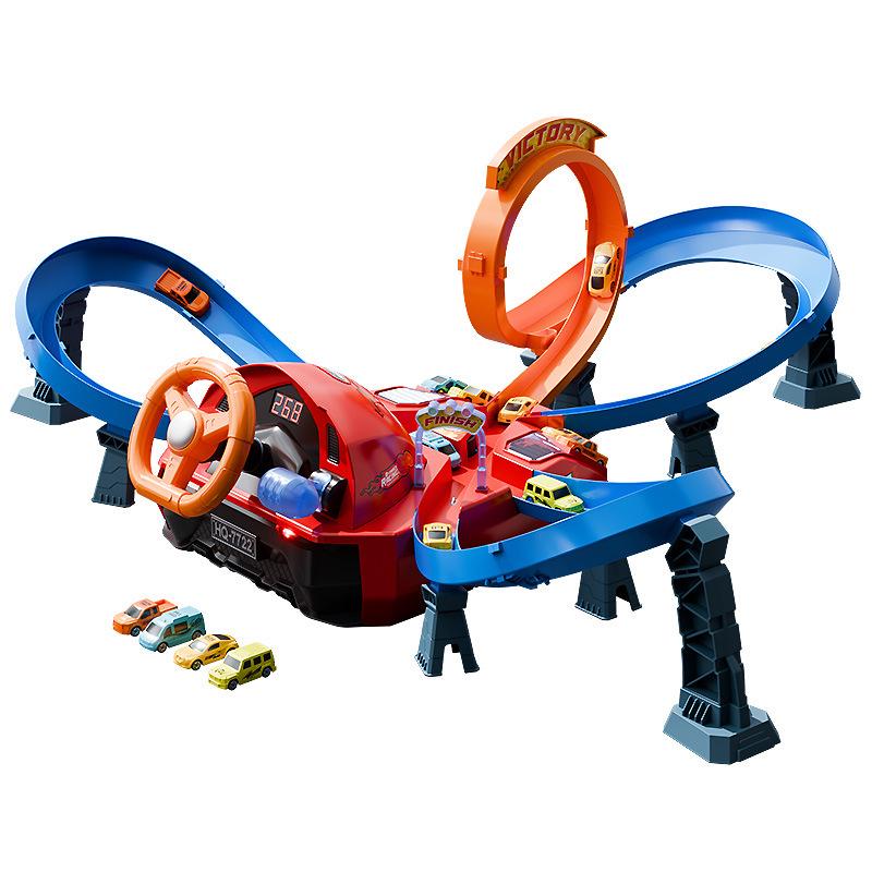 Stunt Track Electric Toy Car with Lights & Music