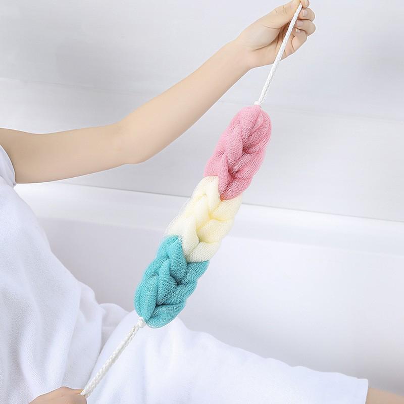 Thick Long Shower Towel and Back Rubbing Towel Three Section Shower Strip Home Bath and Scrubbing Equipment Bath Towel