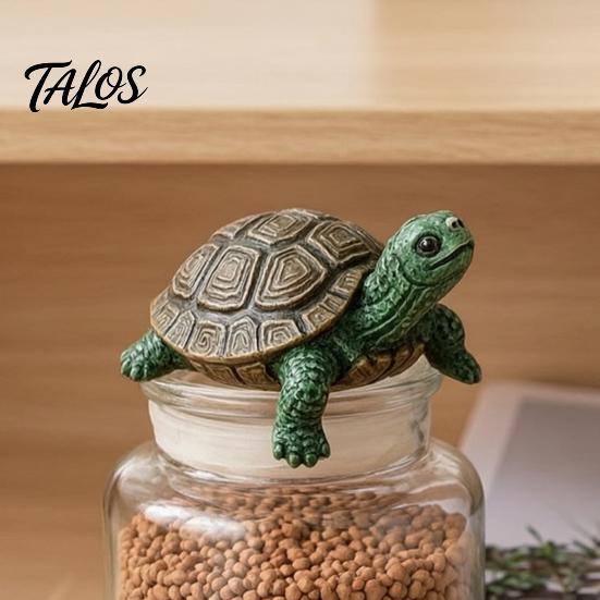Turtle Figurines for Fish Tank Decor Cute Climbing Flower Pot Huggers, Resin Animal Planter Waterproof Garden Edges, Decorative Ornaments Indoor