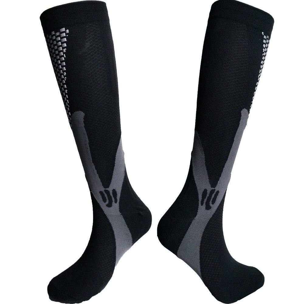 Running Men Women Compression Socks For Football Anti Fatigue Pain Relief 20-30 Mmhg Black Compression Socks Fit For Sport Socks