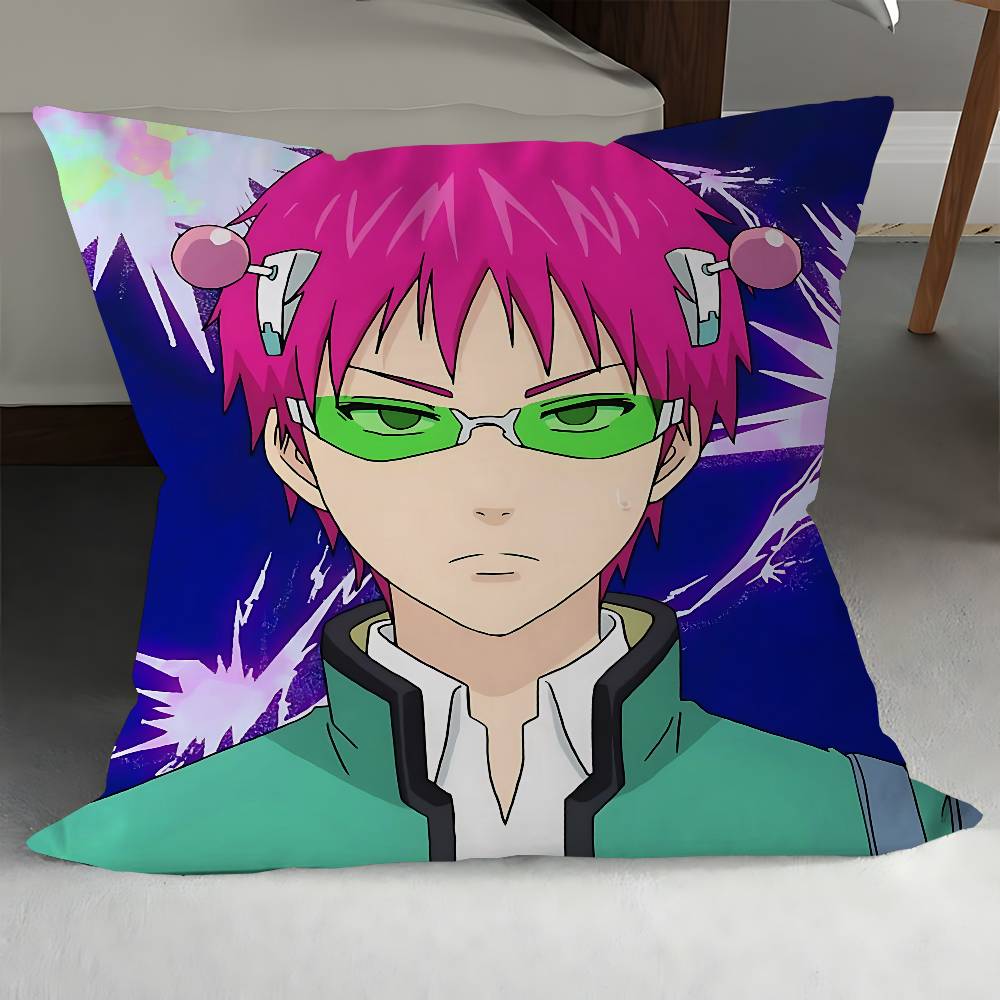 

The Disastrous Life Of Saiki K Cushion Cover Car Throw Pillow Case For Sofa Car Christmas Gift 40x40cm 45x45cm 12x12Inch