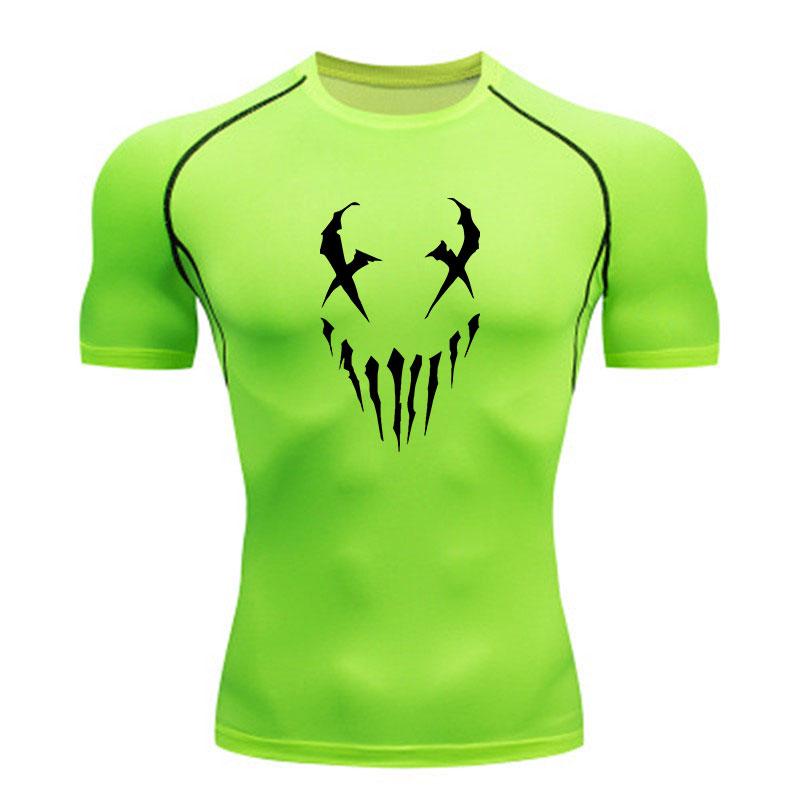 Men's Compression Athletic Workout T-shirt, Quick Dry Breath