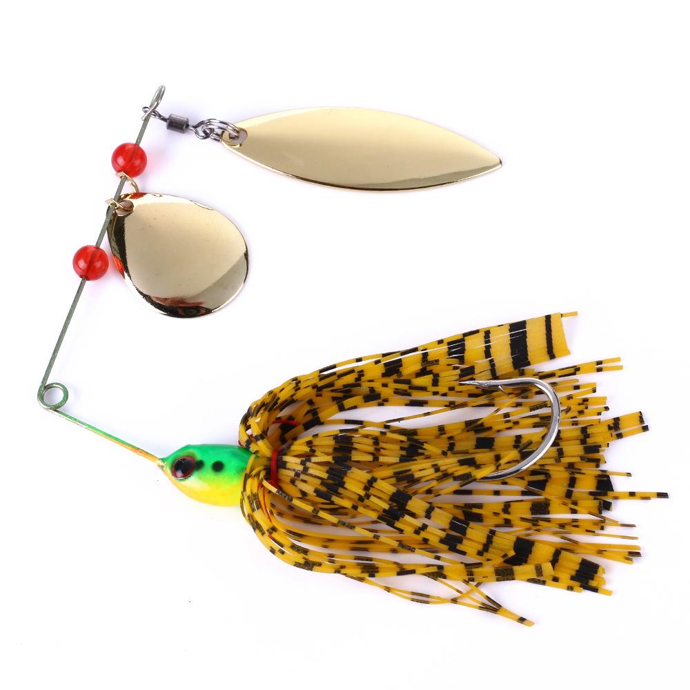HENGJIA Willow Leaf Alloy Spinner Lure 17g - Anti-Snagging Artificial Bait