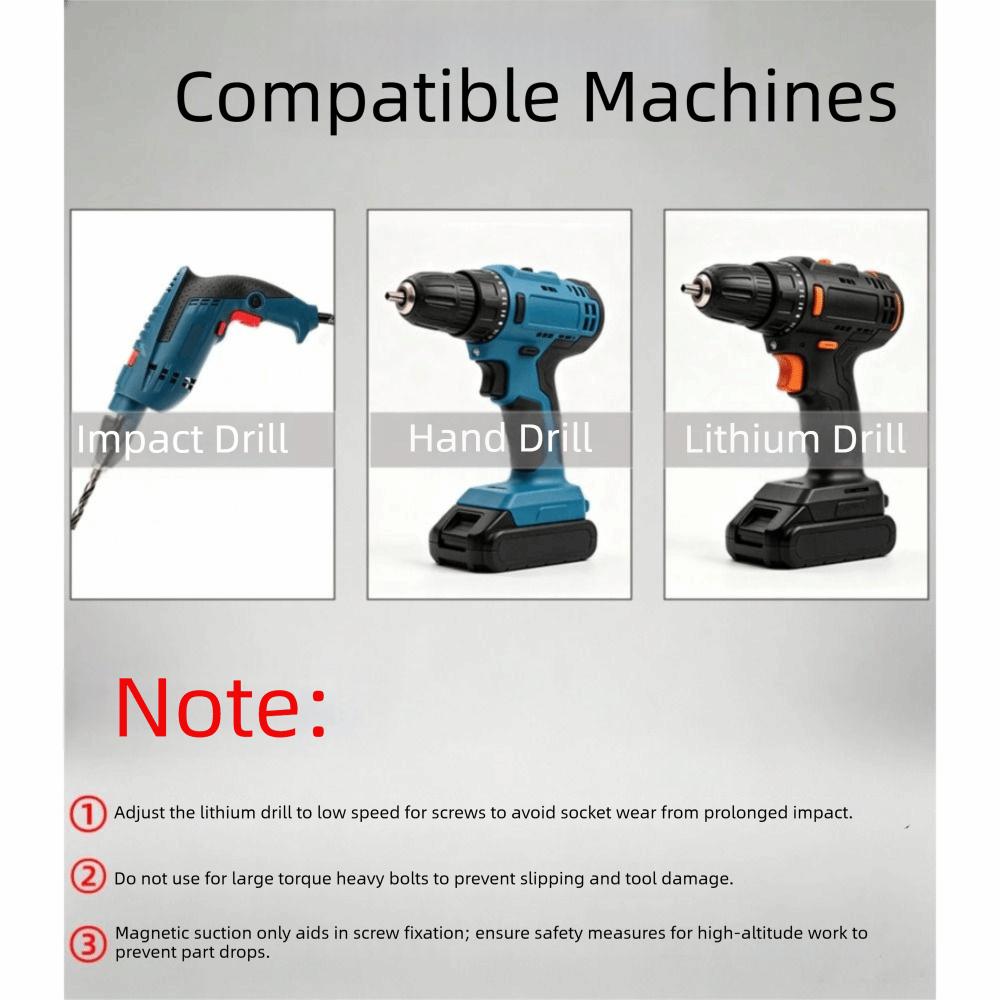 5-12mm Magnetic Socket Bits Inner Hex Drill Socket Adapter Hexsocketset Hex Nut Driver  Homerepair