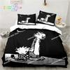 Top Calvin Hobbes 3D Bettwäsche-Set Gedruckte einzelne Decke Steppdecke Bettbezug Bettwäschebezug Kissenbezug 3-teilige Sets Kinder Erwachsene Größe