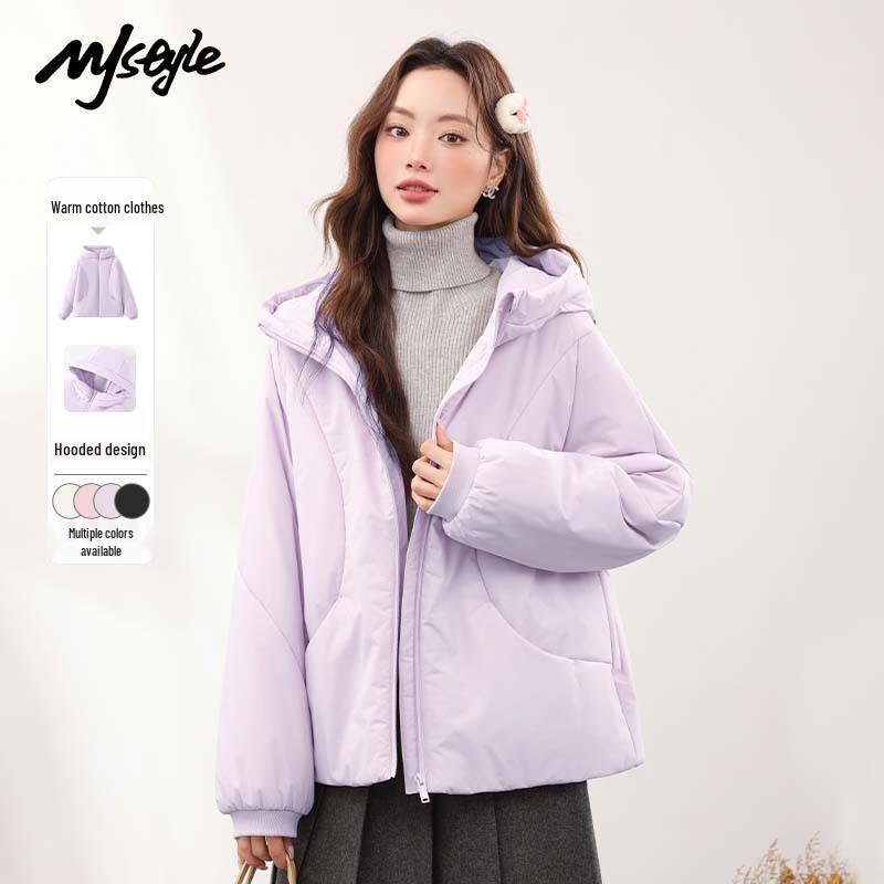 MJ STYLE Women's Hooded Puffer Jacket