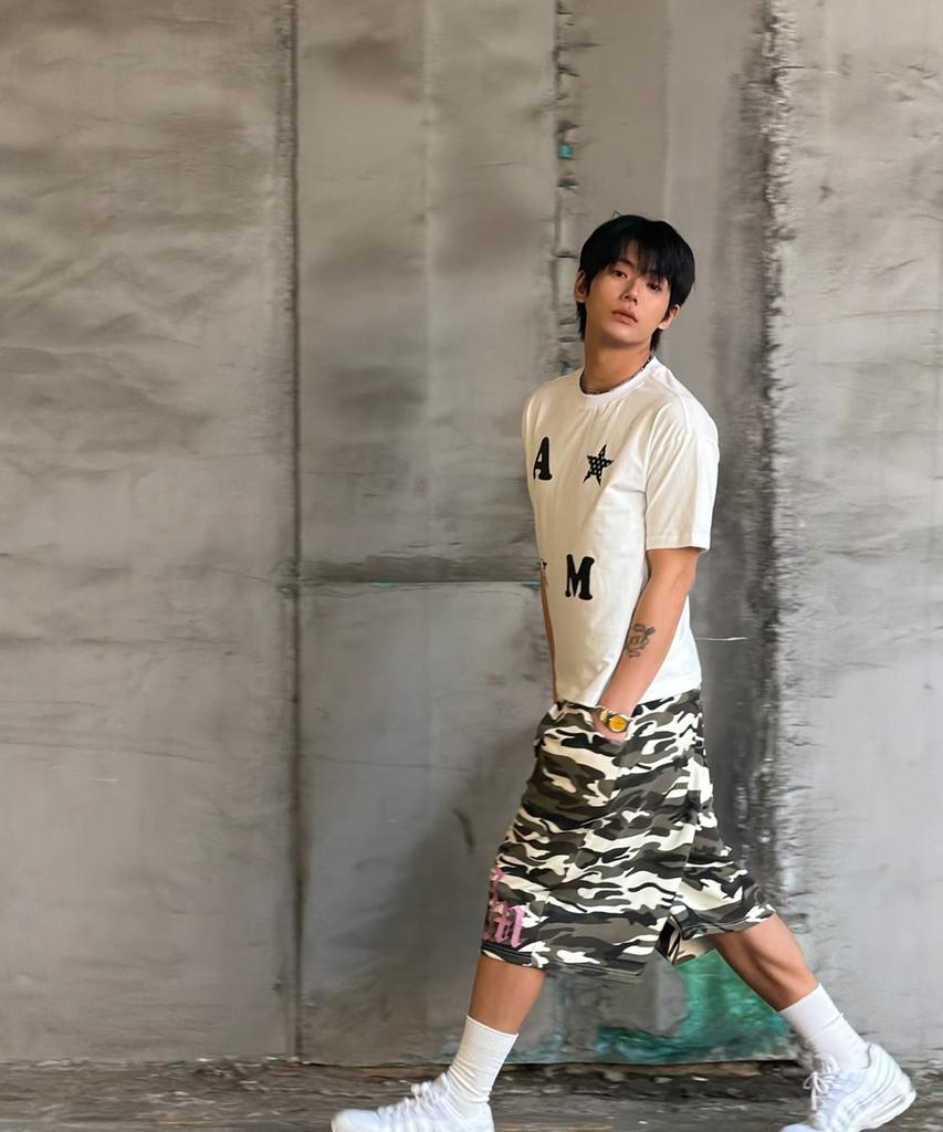 AMOU Am Star Half T-Shirts White