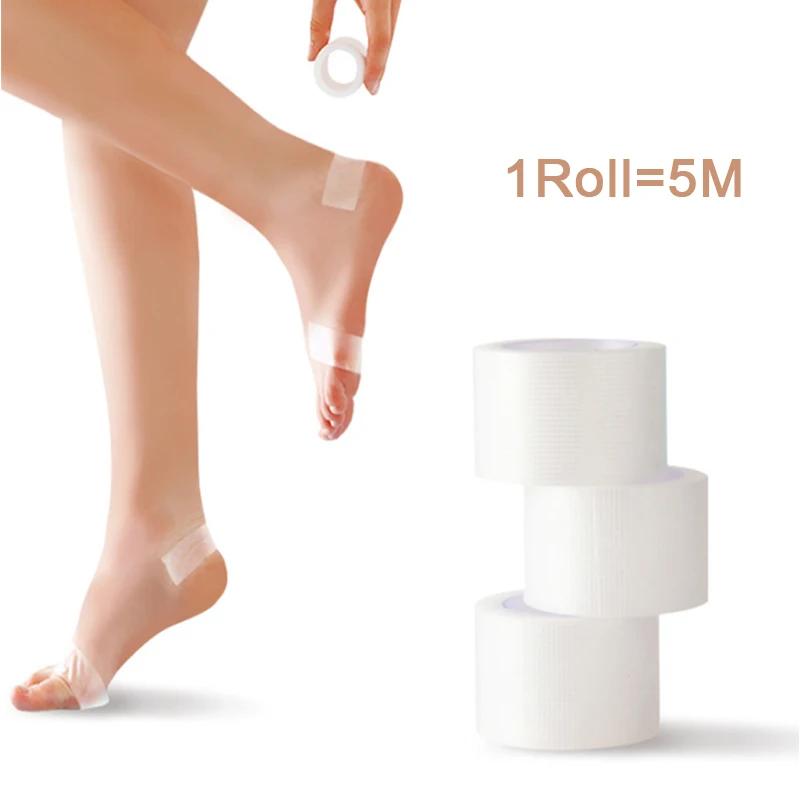 1 Roll Anti-Wear PE Heel Sticker Tape Heel Patch Protector Waterproof First Aid Blister Foot Pad Heel Inserts Grips 5M X 2.5CM