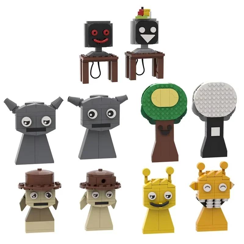 Sprunki Toy Bricks Game Incredibox Sprunki Elf Building Blocks Dark Horror Mode Actionfigurer Monterte Murstein Julegave