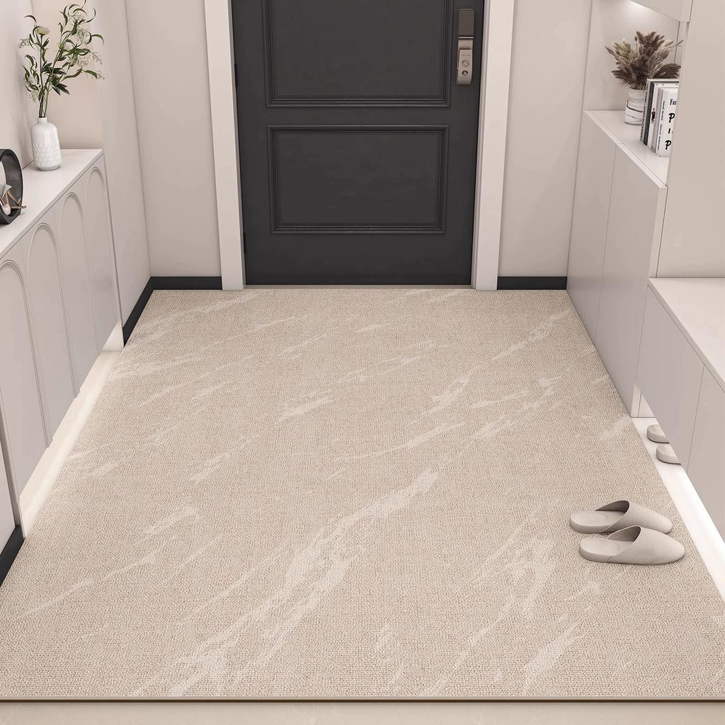 Door Floor Mat, High-End Door Floor Mat, Dirt-Resistant Pvc Leather, Leave-In Washable, Erasable, Cutting, Non-Slip Door Carpet