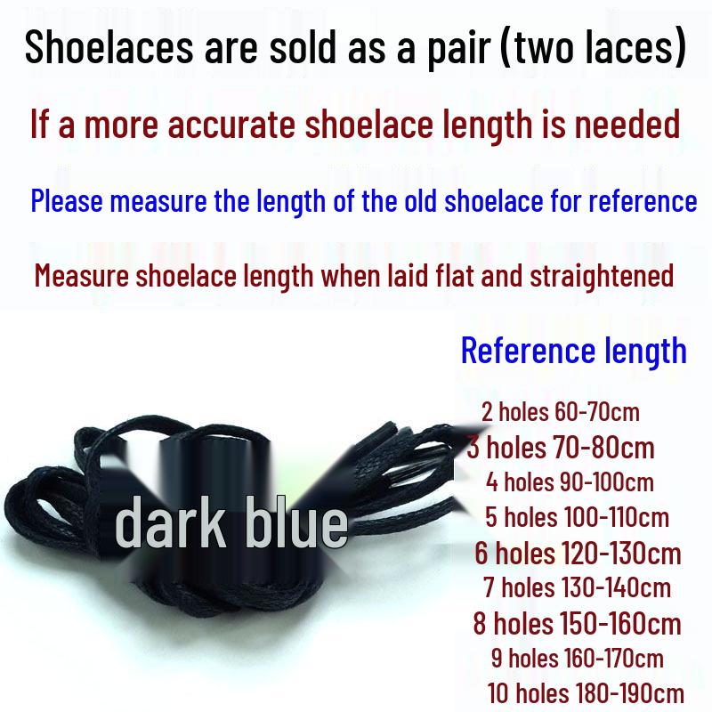 Black Flat Waxed Leather Shoelaces, 0.28cm Wide, Ideal for Boots & High-Tops