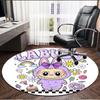 Labubu Print Round Rug, Washable Floor Carpet, For Entryway Dorm Laundry Room Office Study, Home Decor Birthday Christmas Gift