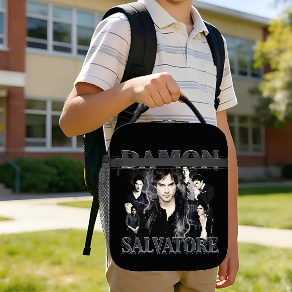 The Vampire Diaries TV Series Insulated Lunch Bags Thermal Bag Reusable,Lunch Container Leakproof Tote Lunch Box Food Bag