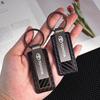 ANG2   New Carbon Fiber Leather Car Keychain Key Ring Gift For Toyota Gazoo Racing Corolla Yaris TRD Auris Rav4 Prius Prado Accessories